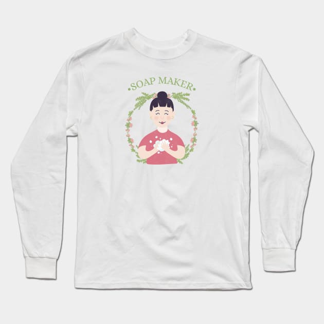 Soap Maker Long Sleeve T-Shirt by Mountain Morning Graphics